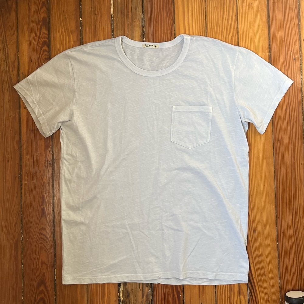 Buck Mason Pocket Tee Shirt Medium Light Blue